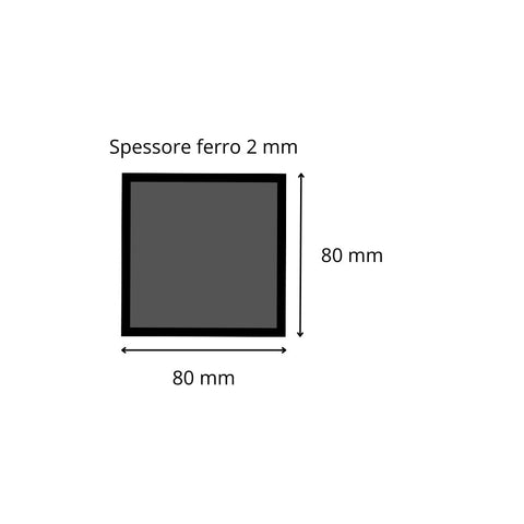 Image of tubolare quadro 80x80x2